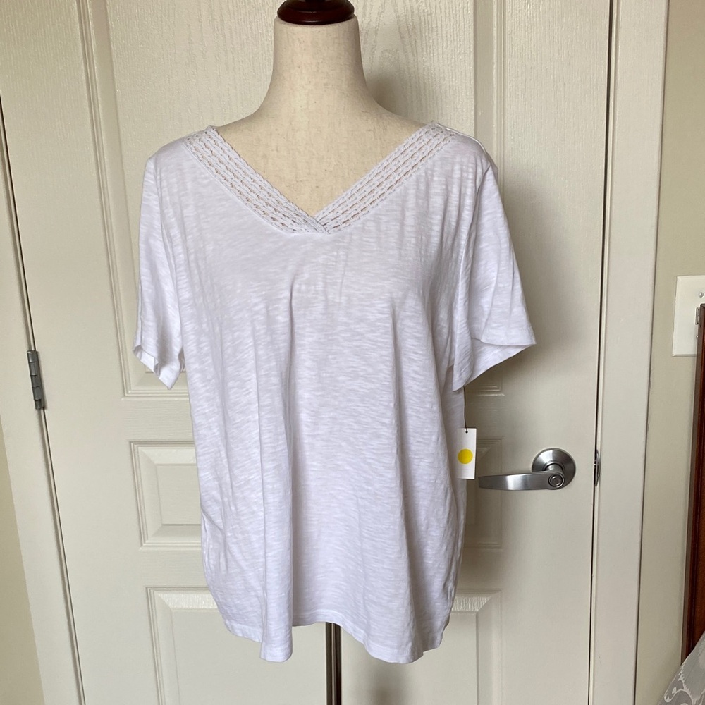 Talbots Classic White Short Sleeve Tee NWT, Size 1XP